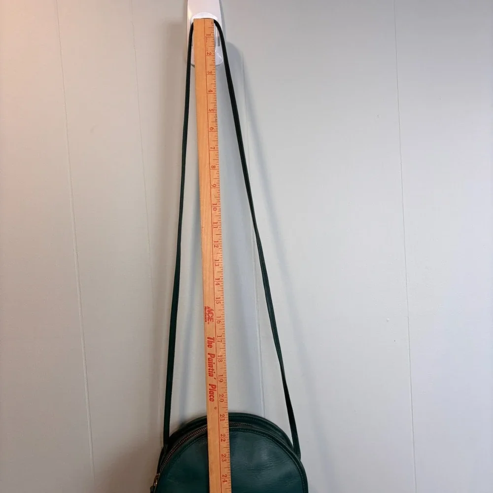 Vintage COACH Kimball Purse Jade Green Leather 9911 Crescent Crossbody USA